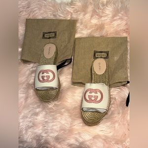 GUCCI Pilar GG Double Stack Espadrilles